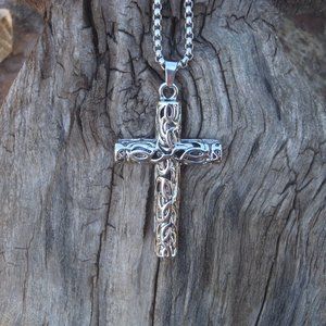 Cross necklace Holy Spirit Healing prayer Guardian Mountain River Ocean